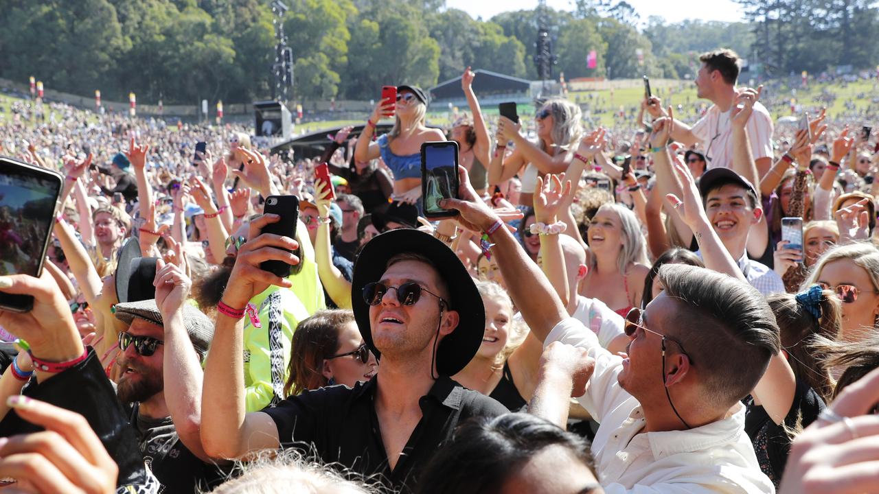 Punters enjoy Tones and I perform during at Splendour in the Grass music festival in Byron Bay, AAP Image/Regi Varghese