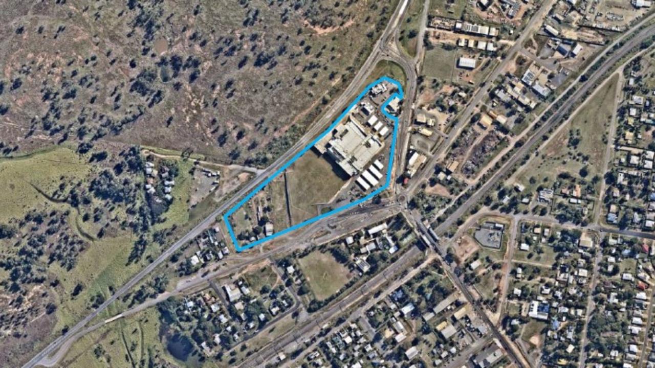 Aerial map of the land owned by McConaghy Group for Gracemere Shoppingworld.