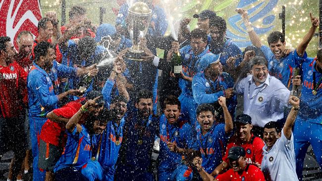 The party starts in Mumbai after India beat Sri Lanka in the 2011 World Cup final.