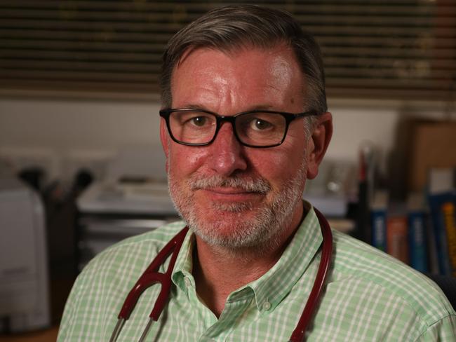 MARCH 25, 2022: GP Dr Daniel Byrne in his surgery in Happy Valley. Picture: Naomi Jellicoe