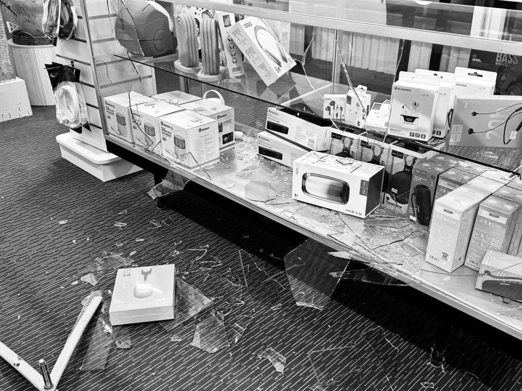 Aftermath of a break and enter at a Goondiwindi repair store overnight on November 28. (Photo: A &amp; E Phone and PC Repairs)