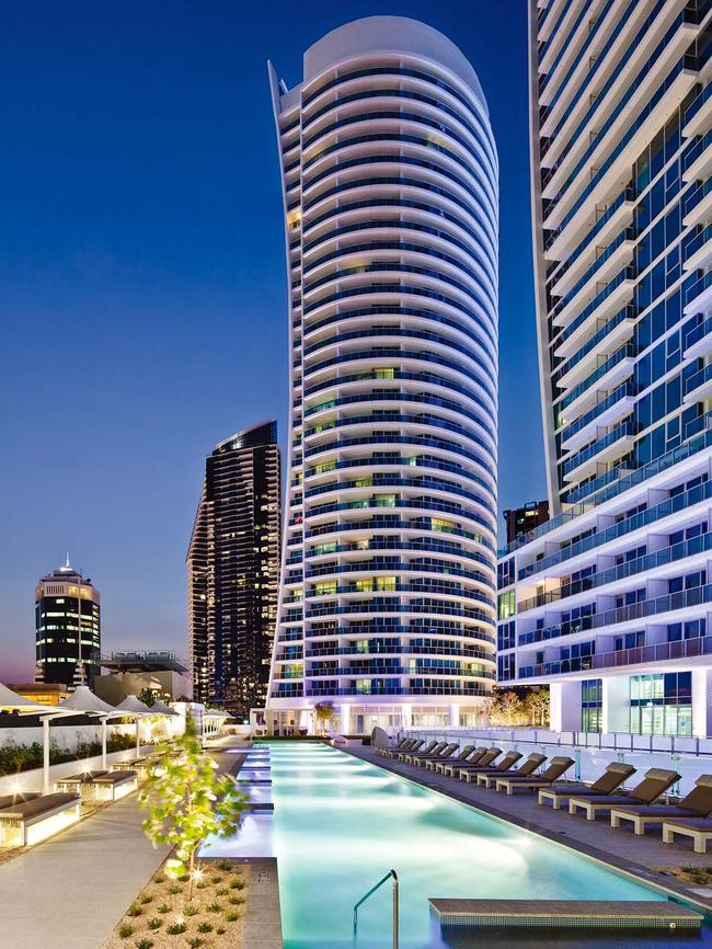 The Hilton Hotel at Surfers Paradise.