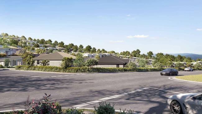 Artist impression of houses along Waitpinga Rd at the proposed Ocean View Lifestyle Resort at Encounter Bay. Picture: Aspex Building Designers