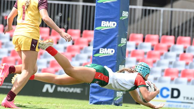 City player Torah Luadaka Under 17 City v Country Girls rugby league. Saturday 13, 2024. Picture, John Gass