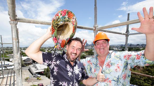 L to R, Justin O'Donnell with Matthew Hackett. Picture: Steve Pohlner