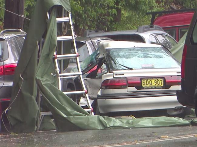 Officers from Kuring-gai police are investigating the crash. Picture: TNV