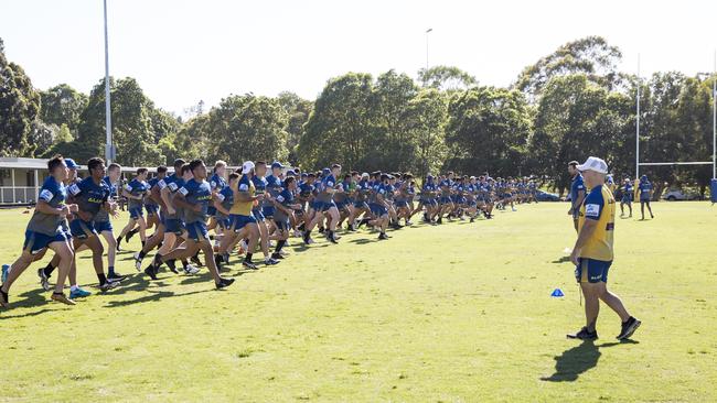 Parramatta’s first grade, NSW Cup, Jersey Flegg, Harold Matthews, SG Ball and Tarsha Gale cup teams have all trained together.