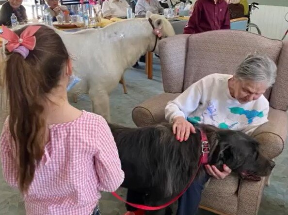 Pet therapy has proven to be beneficial for the residents.