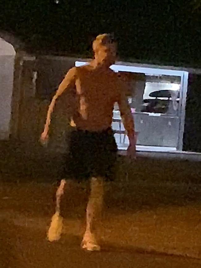 A shirtless Clarke was filmed in the midst of an argument with his then-girlfriend. Picture: Daily Telegraph