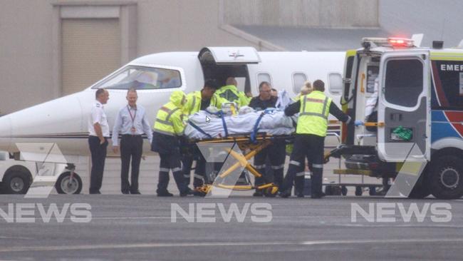 Melbourne victim Paul Browitt was transferred to The Alfred this morning in a serious condition. Picture: Seven News