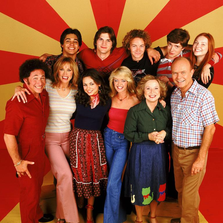 Masterson (top row, middle) with the rest of the That 70s Show cast circa 1999. Picture: Fox