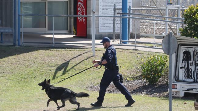 Extra security at Arthur Gorrie Correctional Centre during recent unrest. Picture: Annette Dew