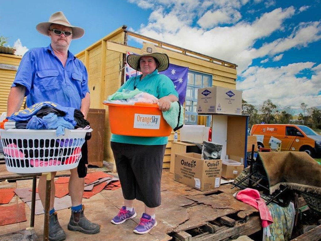 Photos from Rockhampton and Yeppoon after Cyclone Marcia. Residents were given much needed help by Orange Sky Laundry Photo: Contributed