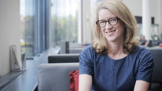 The TSO's new CEO Caroline Sharpen at the Grand Chancellor Hotel Atrium. Picture: MATHEW FARRELL