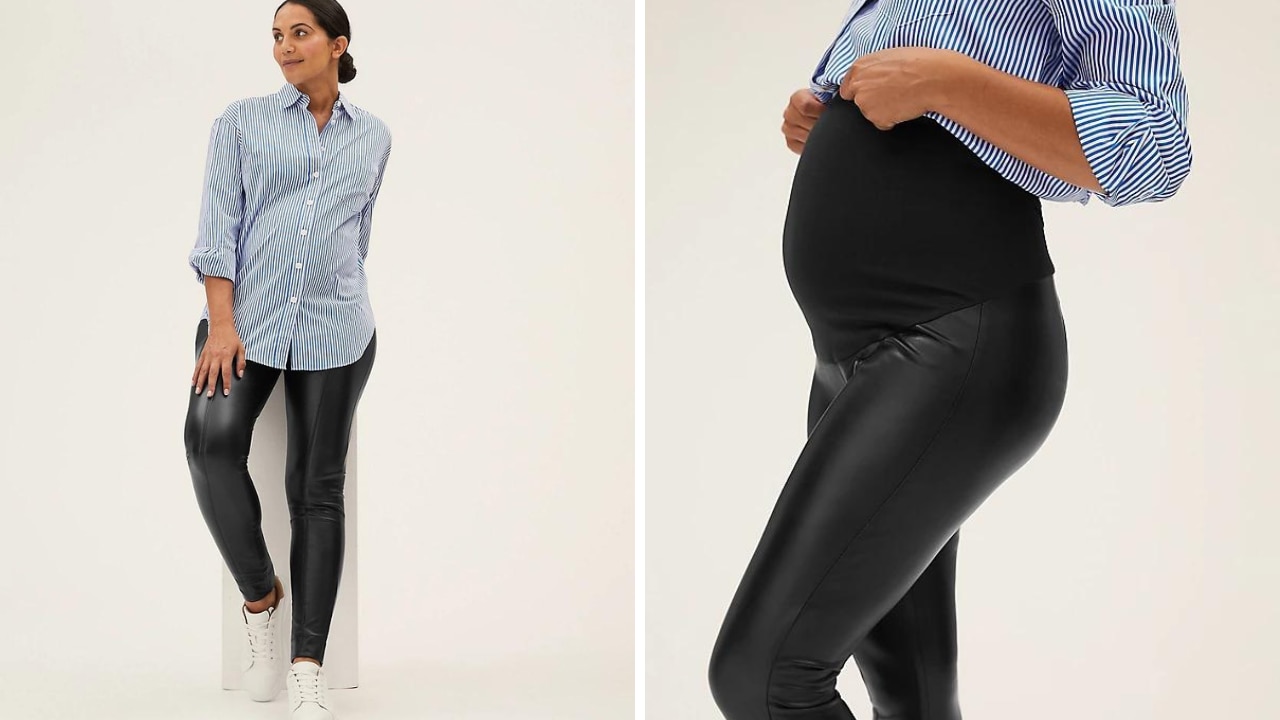 Faux Leather: Embrace Maternity Leggings