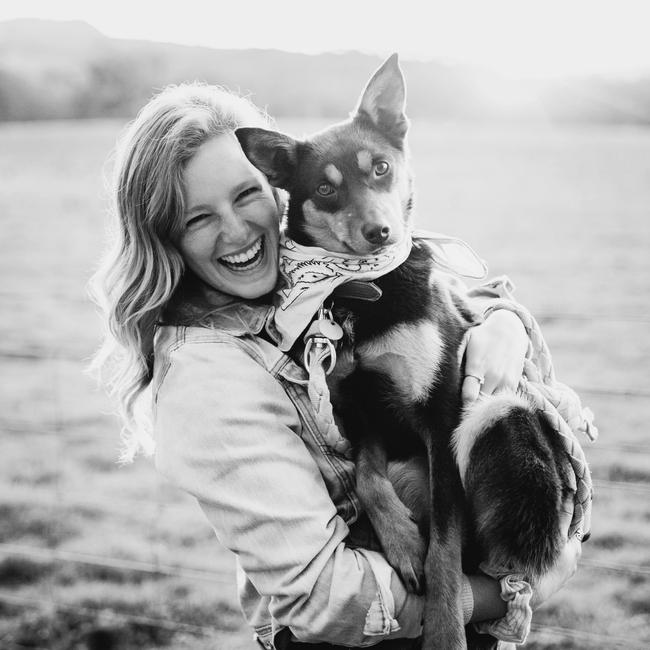 Chloe Smith with her rescue kelpie Dusty. Picture: Chloe Smith