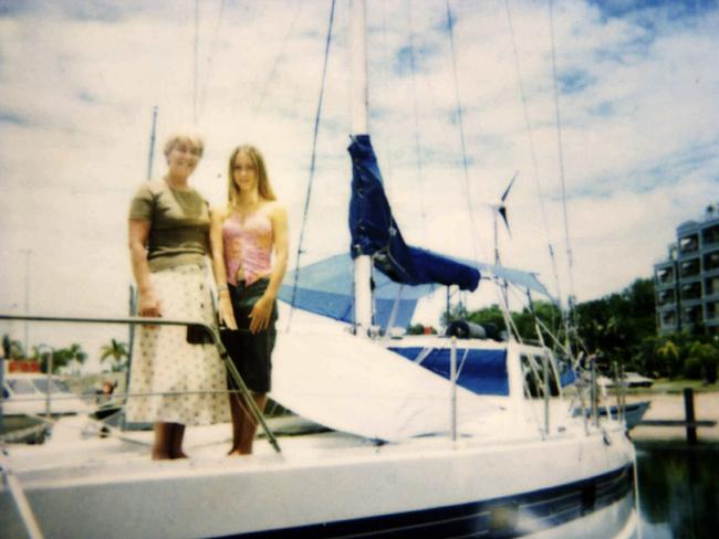 Avril Croft (left) and daughter Alahna on The Celt in Darwin. Picture: Supplied