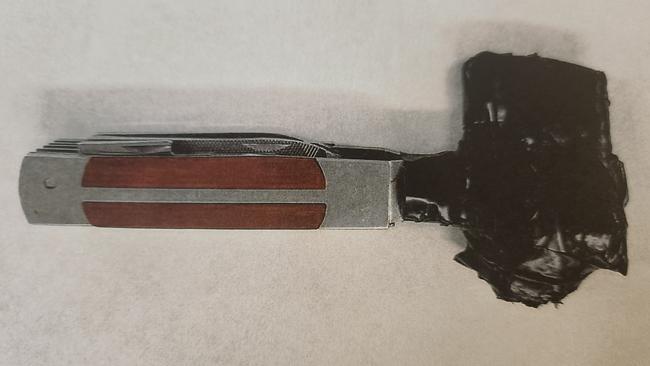 The weapon used in Luke Trout's service station robbery. Photo: Courts SA