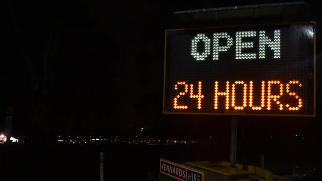 Night views of Victoria Park’s testing station. Picture: Keryn Stevens