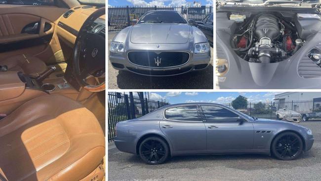 Photos from the Tomkins auction listing for the 2005 Maserati.