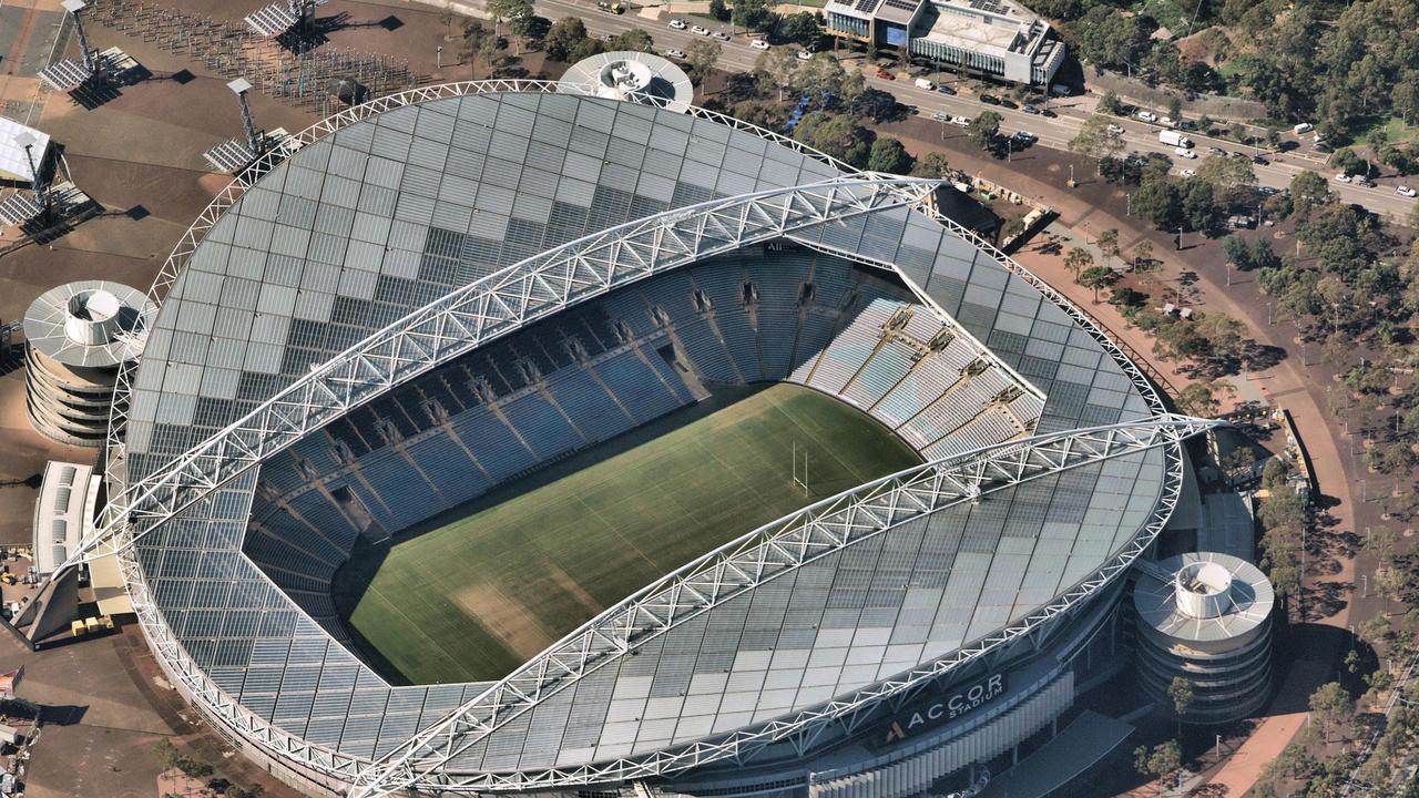 A business case on the possibility of adding a roof to Accor Stadium could be finished this year. Picture: Nearmap