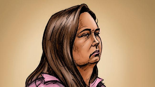 Erin Patterson in court on Tuesday. Sketch: Paul Tyquin
