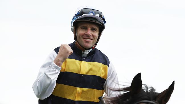 SYDNEY, AUSTRALIA - OCTOBER 19: Tommy Berry riding Athabascan wins Race 1 The Star St Leger Stakes during Sydney Racing - The Everest Day at Royal Randwick Racecourse on October 19, 2024 in Sydney, Australia. (Photo by Jeremy Ng/Getty Images)