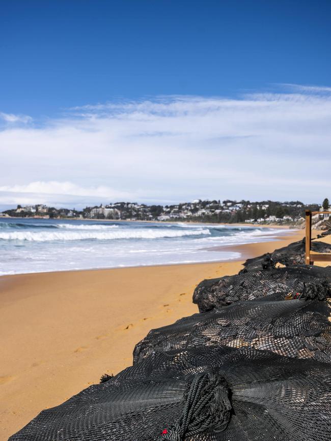 Residents are hoping the rock bags do their job. Picture: Darren Leigh Roberts