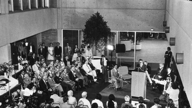 Premier Neville Wran officially opens the hospital on November 10, 1978. Picture: Western Sydney Local Health District