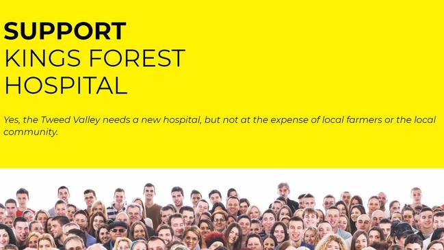 A screenshot of the Support Kings Forest Hospital website.