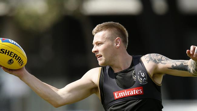 Jordan De Goey’s return was a welcome sight for Collingwood. Picture: Darrian Traynor/Getty Images.