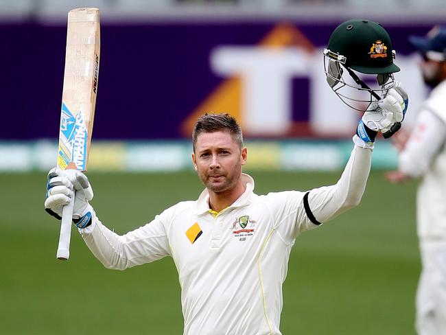 Michael Clarke scored a century in his only Test of the series in Adelaide. Picture: Calum Robertson