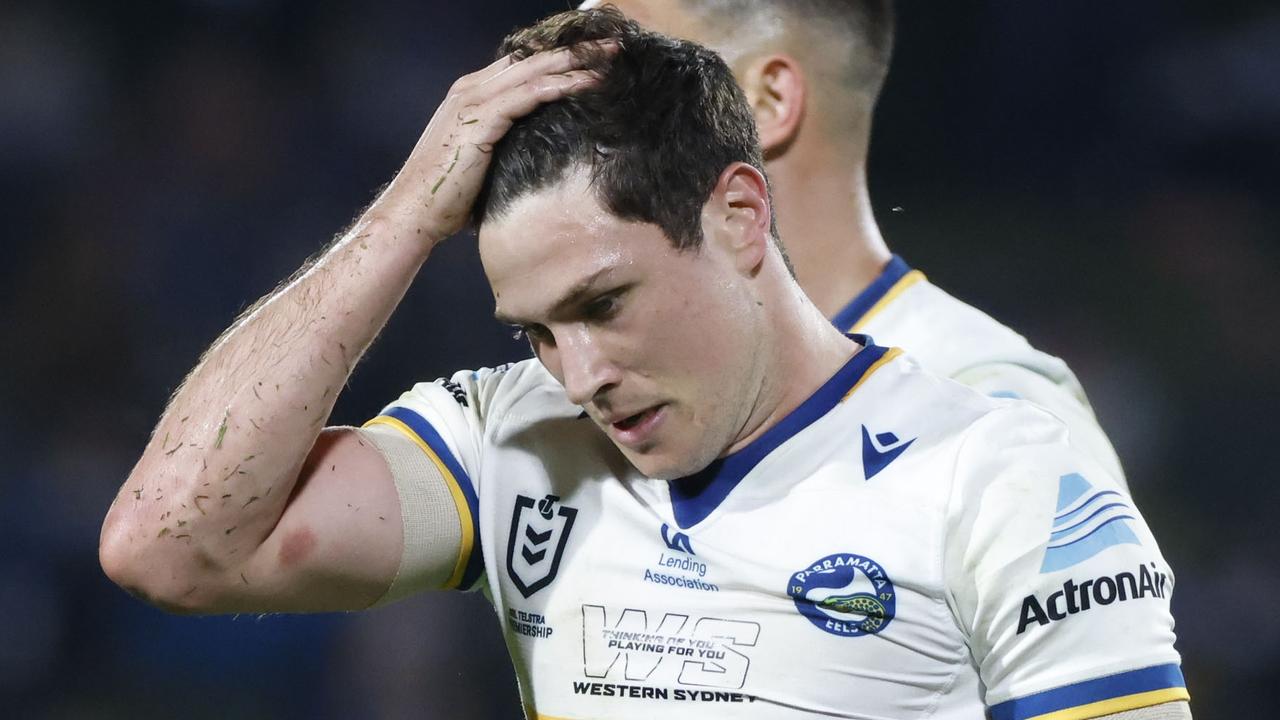 Mitchell Moses shows the frustration engulfing the club.