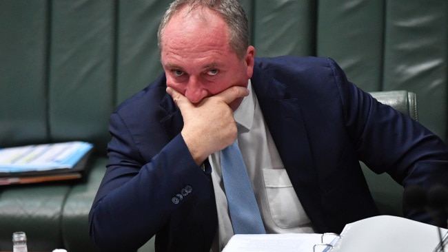 Deputy Prime Minister Barnaby Joyce was fined $200 for not wearing a face mask. Picture: Getty Images