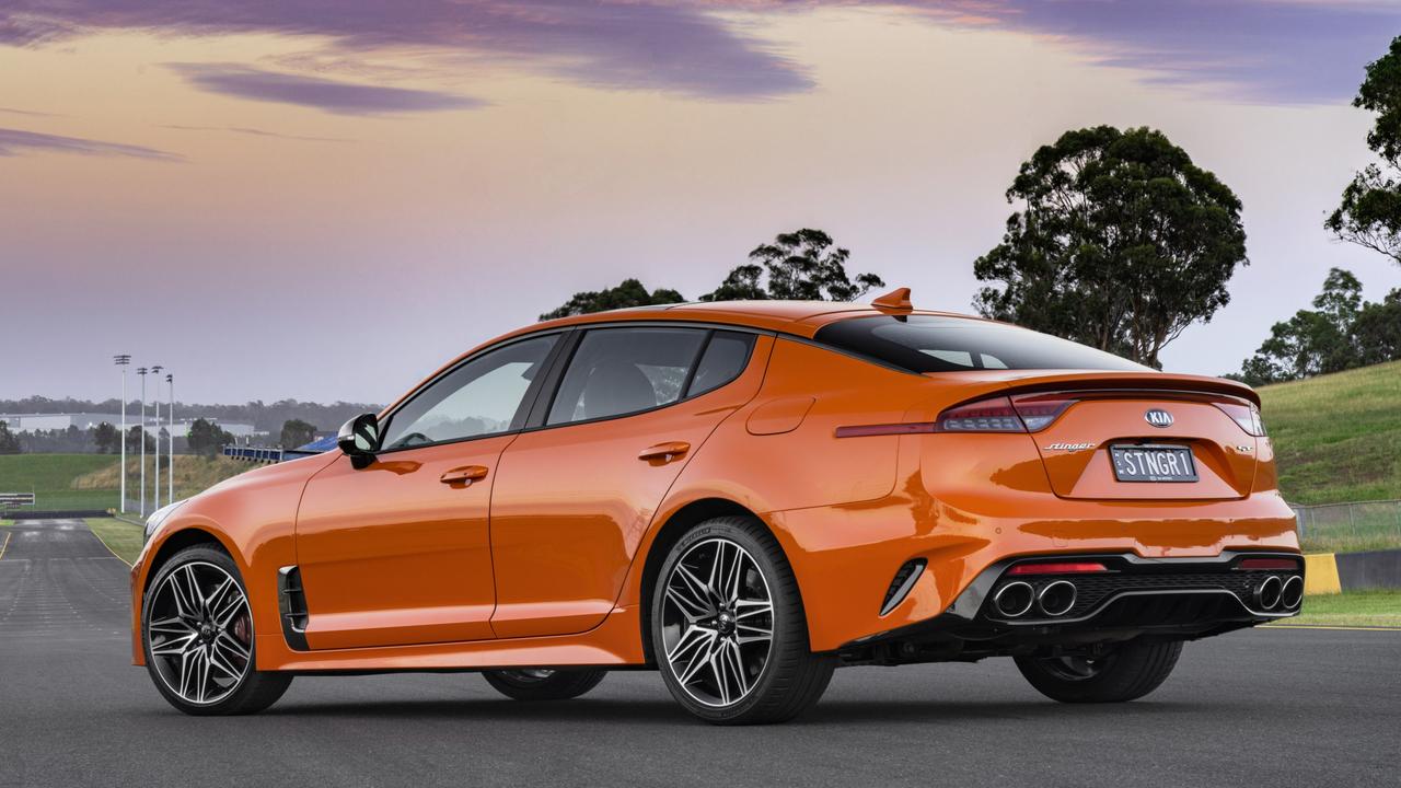 Kia’s Stinger GT has more than 400 litres of boot space.