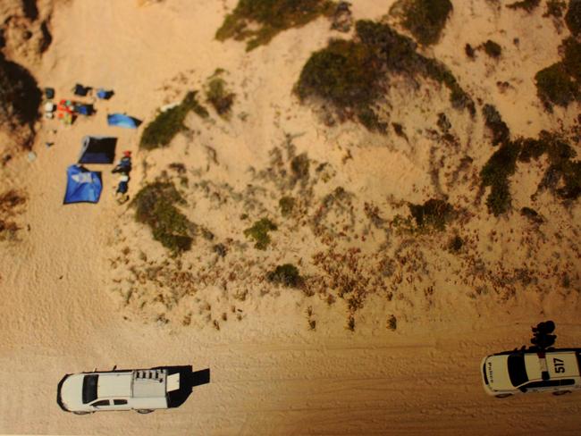 The campsite, as seen from above.