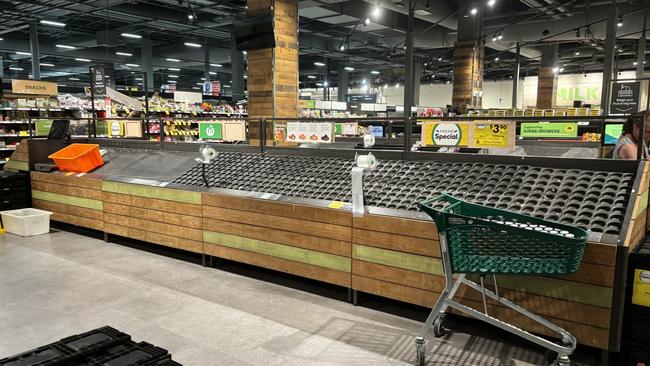 Woolworths stores across Cairns have been left bare from the transport delays. Photo: Dylan Nicholson