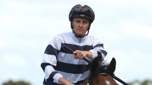 Dylan Gibbons partners Powerful Peg for Kris Lees at Kensington. Picture: Getty Images