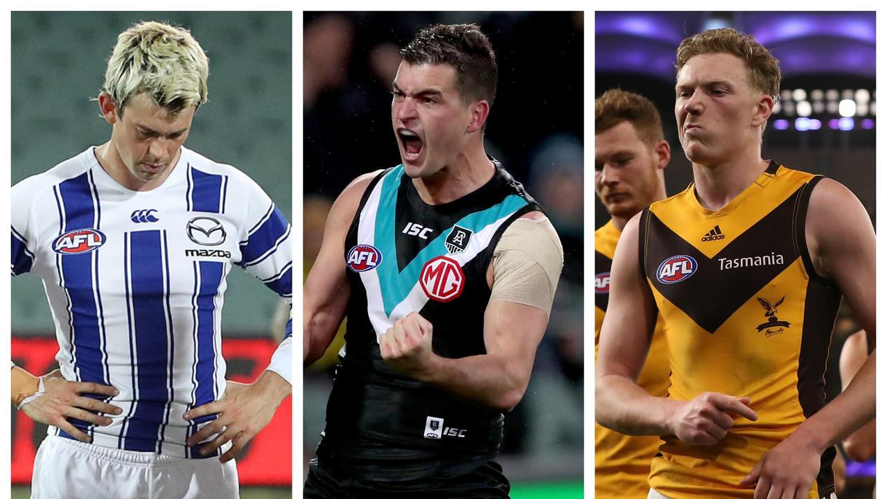 Round 11 AFL report card: Jasper Pittard, Tom Rockliff and James Sicily.