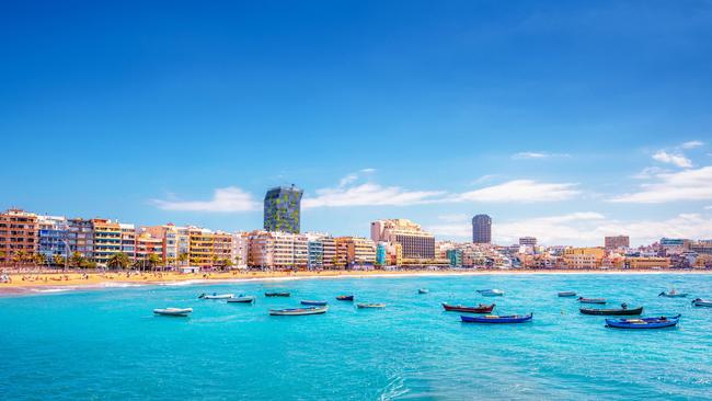 Playa De Las Canteras in Las Palmas in the Canary Islands.