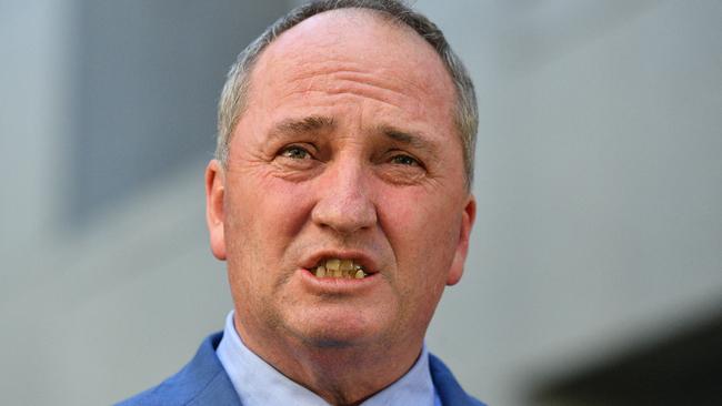 Former deputy prime minister Barnaby Joyce at a press conference at Parliament House in Canberra, Monday, December 3, 2018. (AAP Image/Mick Tsikas) NO ARCHIVING