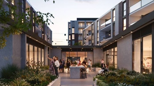 The mixed use build-to-rent complex “Realm Caulfield”.