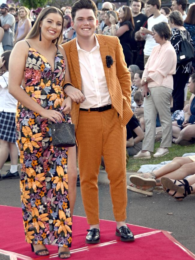 Harristown High School formal 2020 at Highfields Cultural Centre. Isaac Budde and Jessica Paech.
