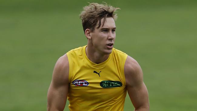 MELBOURNE , AUSTRALIA. March 12 , 2024.  AFLÃ Richmond training at Punt Rd.  Richmonds Tom Lynch  during todays session.  Pic: Michael Klein