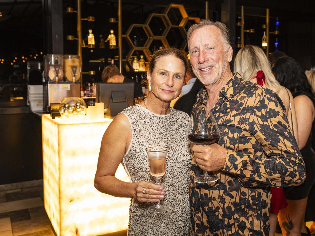 Bronwyn and Emile Young celebrate New Year's Eve at George Banks, Tuesday, December 31, 2024. Picture: Kevin Farmer