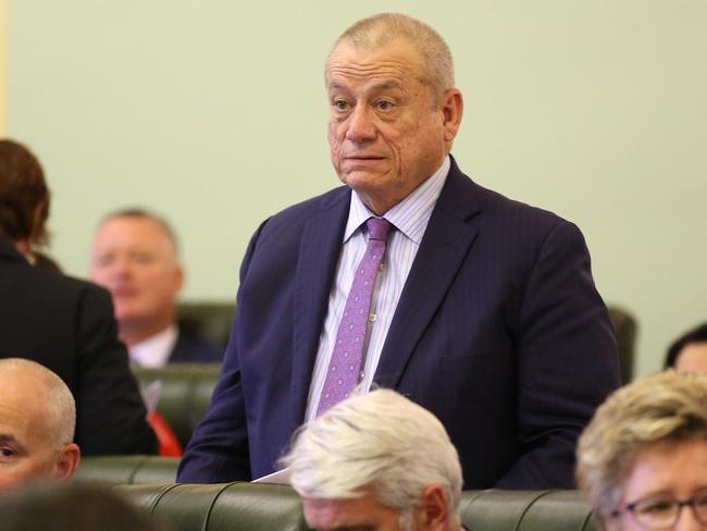 Toohey MP Peter Russo speaks during question time at Queensland Parliament in Brisbane on Tuesday. Picture: AAP/Jono Searle