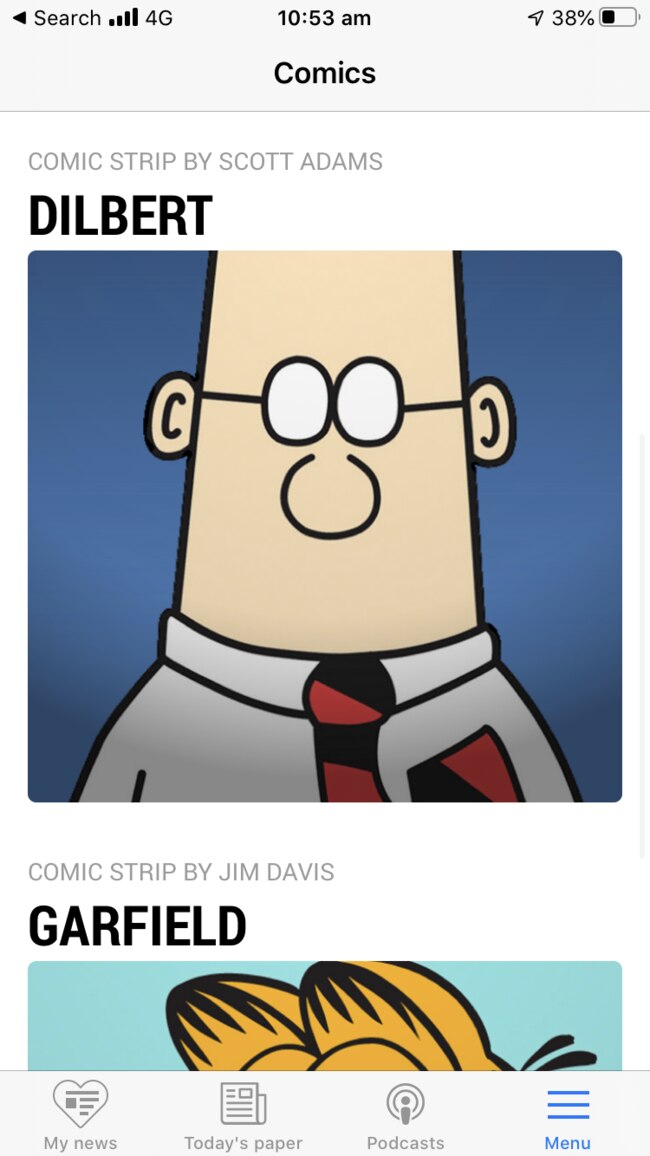 Just for laughs ... Dilbert is one of the comics you can choose from