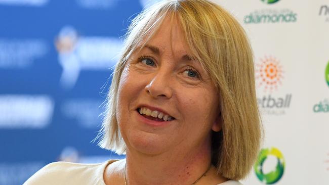 Australian Diamonds head coach Lisa Alexander speaks to media during a press conference at the Australian Institute of Sport, Melbourne, Tuesday, February 11, 2020. Netball Australia board has announced it will not be renewing the contract of Australian Diamonds head coach Lisa Alexander beyond the end of 2020. (AAP Image/James Ross) NO ARCHIVING