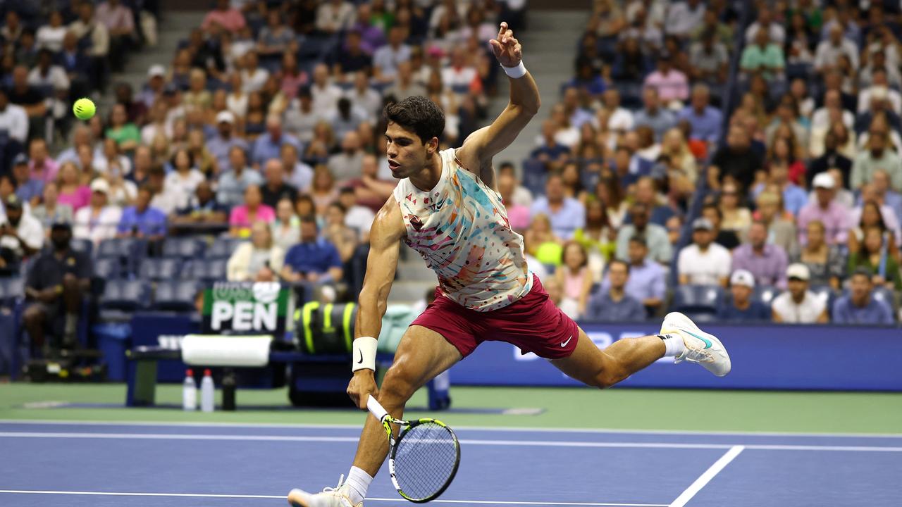 Tennis fans react to Carlos Alcaraz's striking tank top at US Open