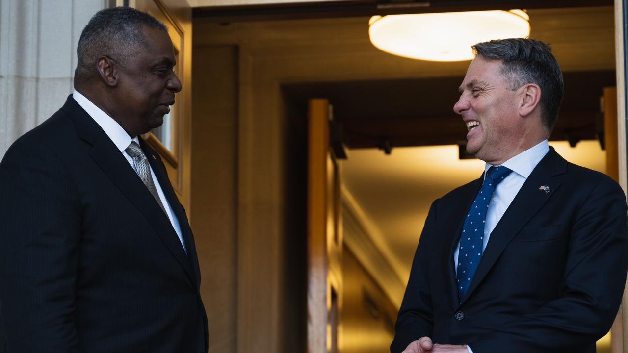 United States Secretary of Defence Lloyd Austin welcomed Australian Deputy Prime Minister and Defence Minister Richard Marles to the Pentagon. Picture: Twitter